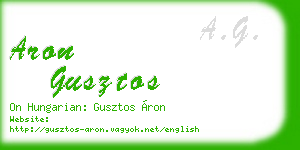 aron gusztos business card